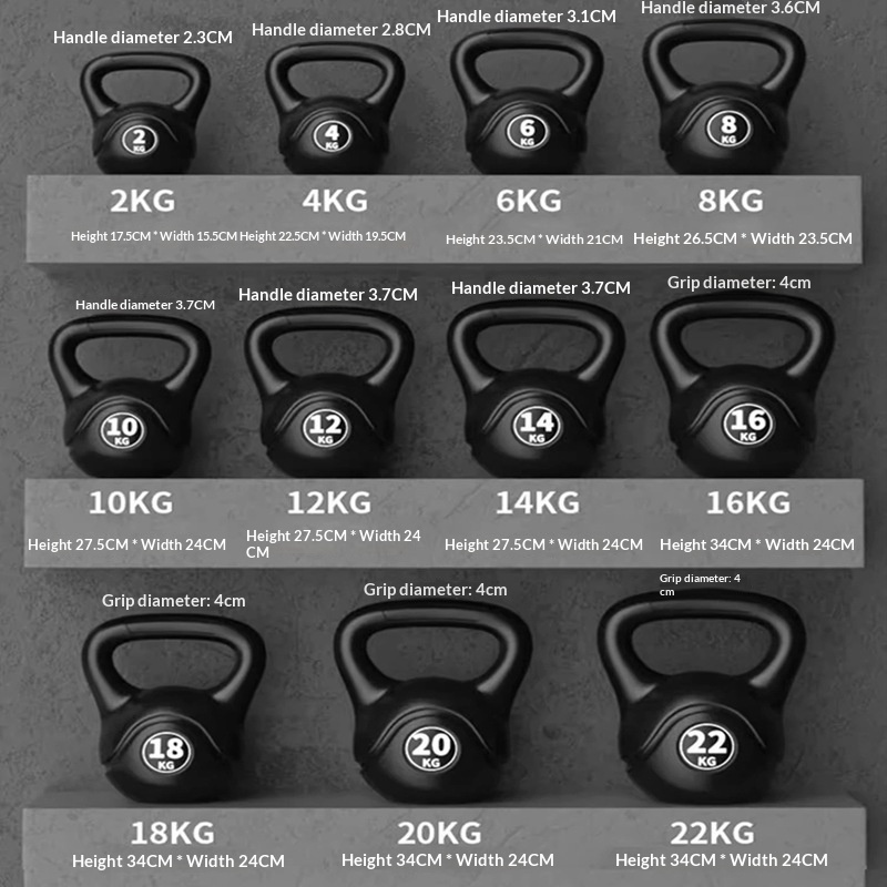 Home Gym Setup - 2026 Fitness Adjustable 8kg Kettlebell Ergonomic