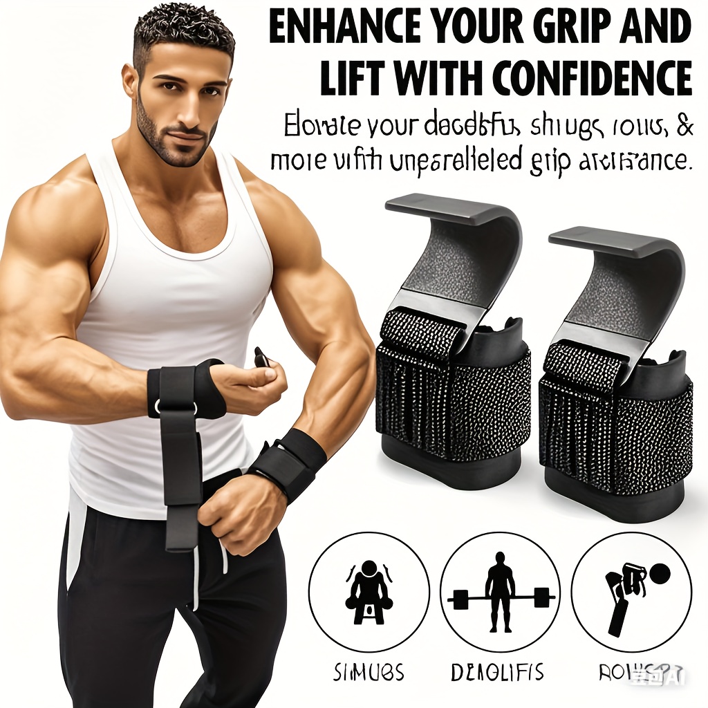 Weight Lifting Hook Grips With - Lifting Straps Wrist recension och pris
