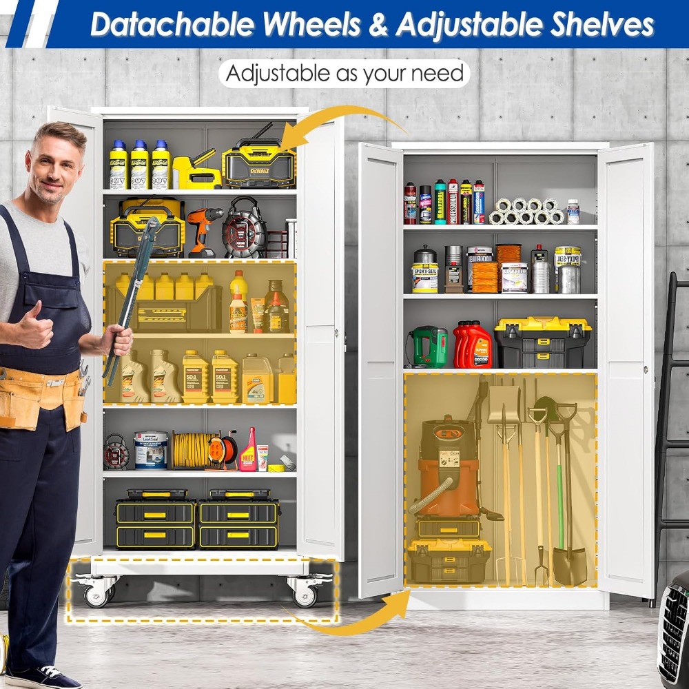 Lockable 75” Steel Tool Cabine - Home Gym Garage recension och pris
