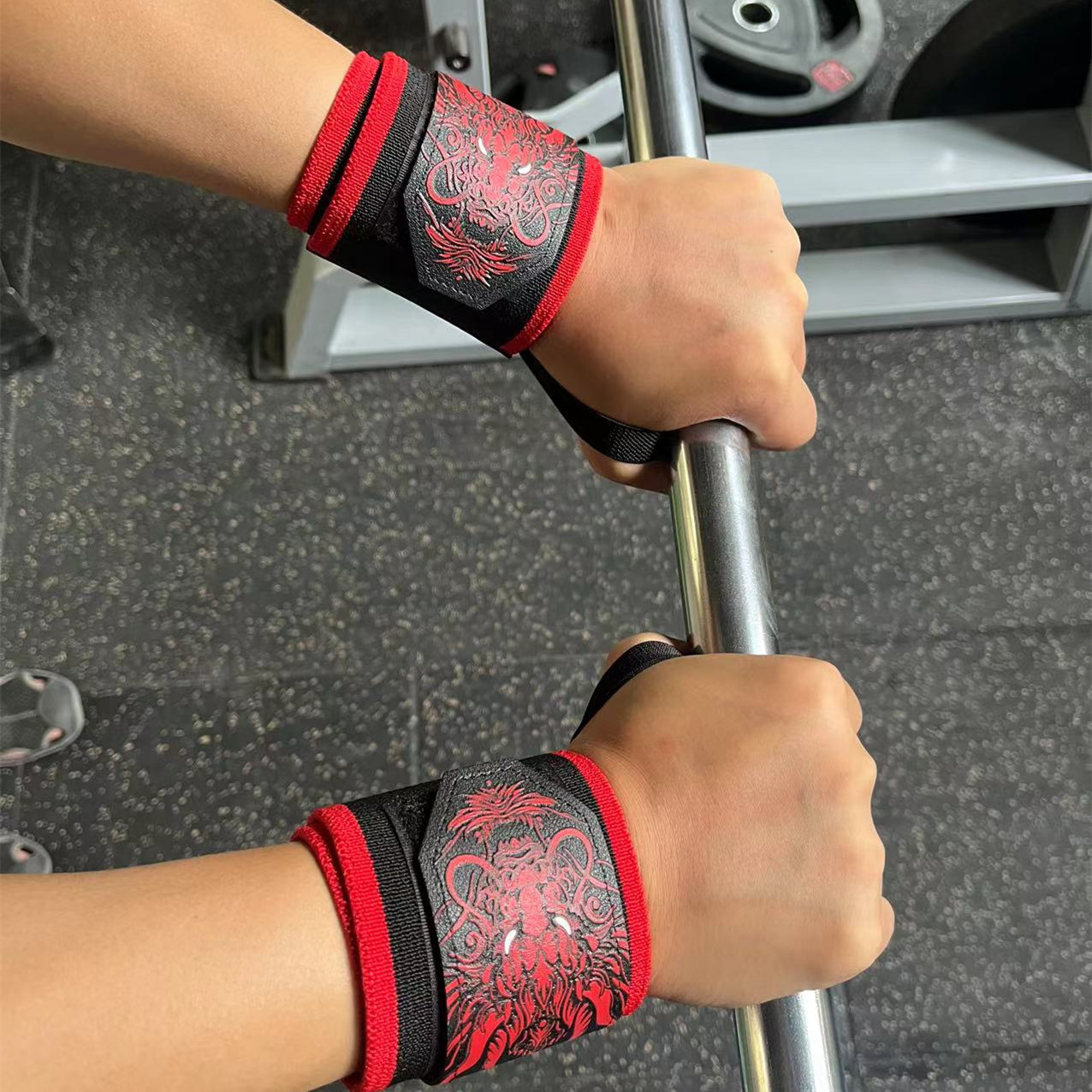 1Pair Chinese Dragon Fitness W - Lifting Straps Wrist recension och pris