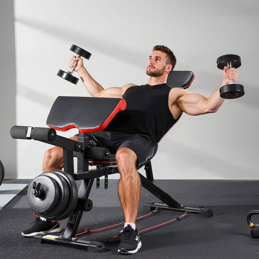 Weight Bench, 800lbs Adjustabl - Home Gym Leg Extension recension och pris