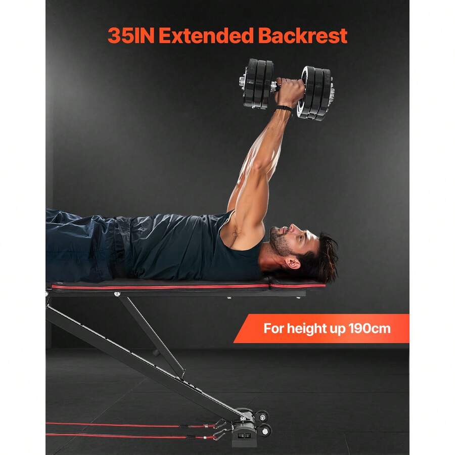 Weight Bench, 800lbs Adjustabl - Home Gym Leg Extension recension och pris