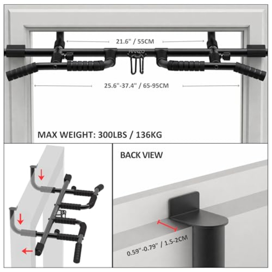 Doorway Pull Up Bar Set with S - Home Gym Setup recension och pris