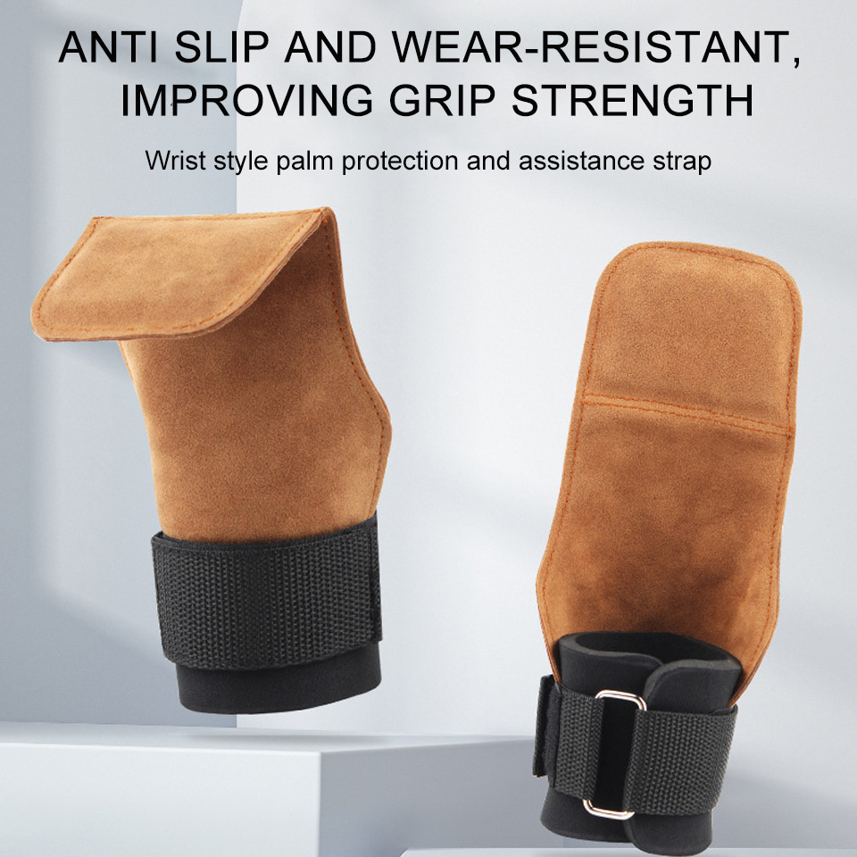 1Pcs Cowhide Gym Gloves Anti-S - Lifting Straps Wrist recension och pris