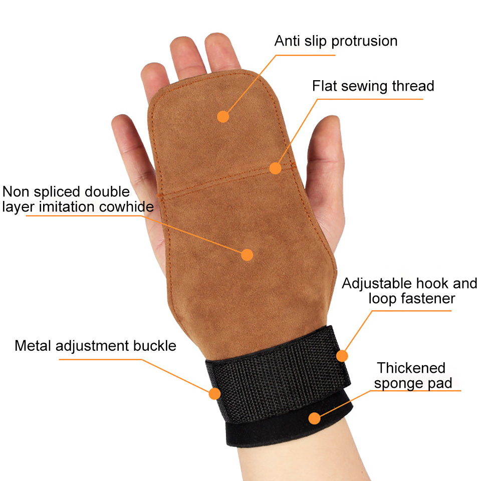 1Pcs Cowhide Gym Gloves Anti-S - Lifting Straps Wrist recension och pris