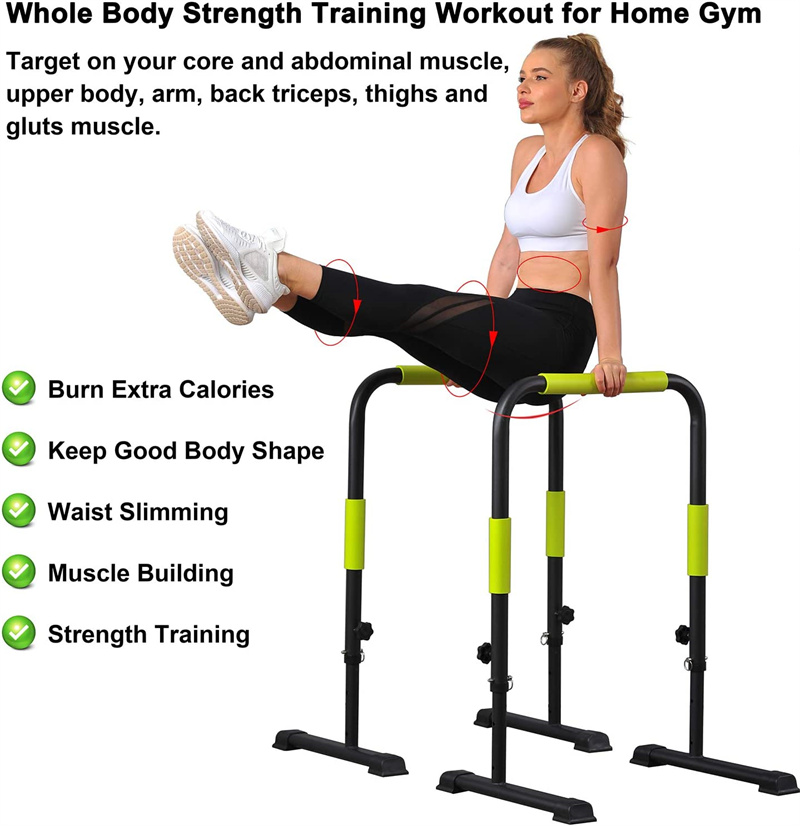 Adjustable Push-Up Stand & Dip - Dip Station Parallel recension och pris